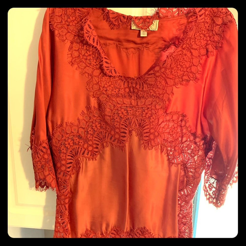 Anthropologie Moulinette Soeurs satin top